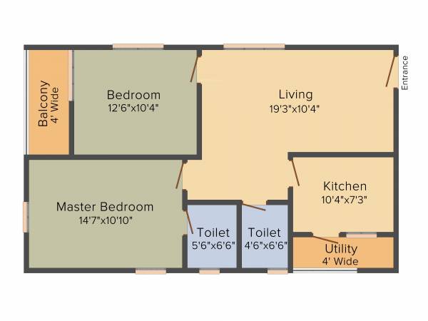 Shriya Symphony (2BHK+2T (1,059 sq ft) 1059 sq ft)