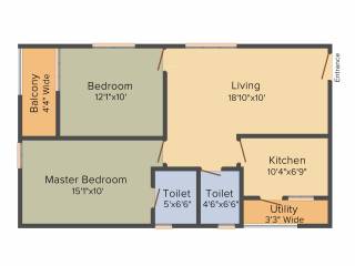 Shriya Symphony (2BHK+2T (1,001 sq ft) 1001 sq ft) Shriya Symphony (2BHK+2T (1,001 sq ft) 1001 sq ft)