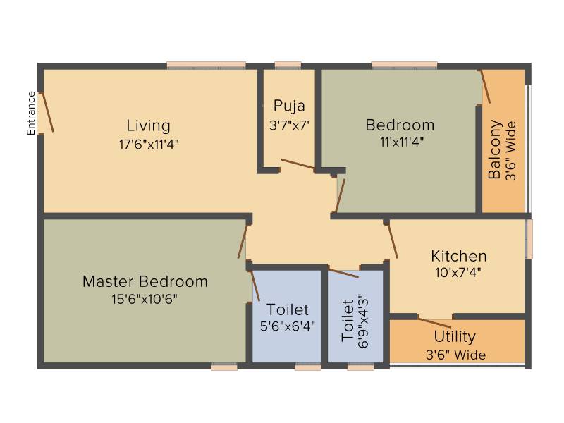 Shriya Symphony (2BHK+2T (1,114 sq ft) + Pooja Room 1114 sq ft)