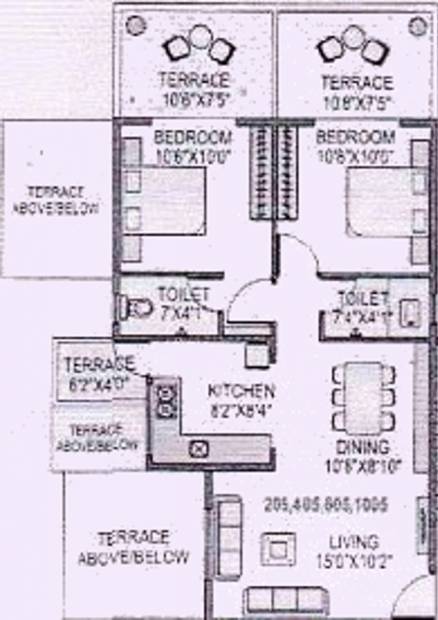 Sawant Builders Silver Oaks (2BHK+2T (1,087 sq ft) 1087 sq ft)
