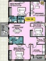 Shanta Padmanabha Residency (3BHK+3T (1,684 sq ft) 1684 sq ft)