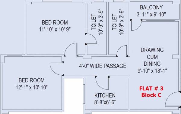 Sagarmatha Janki Village (2BHK+2T (962 sq ft) 962 sq ft)