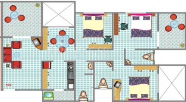 Sukhwani Sukhwani Campus (3BHK+3T (1,215 sq ft) 1215 sq ft)