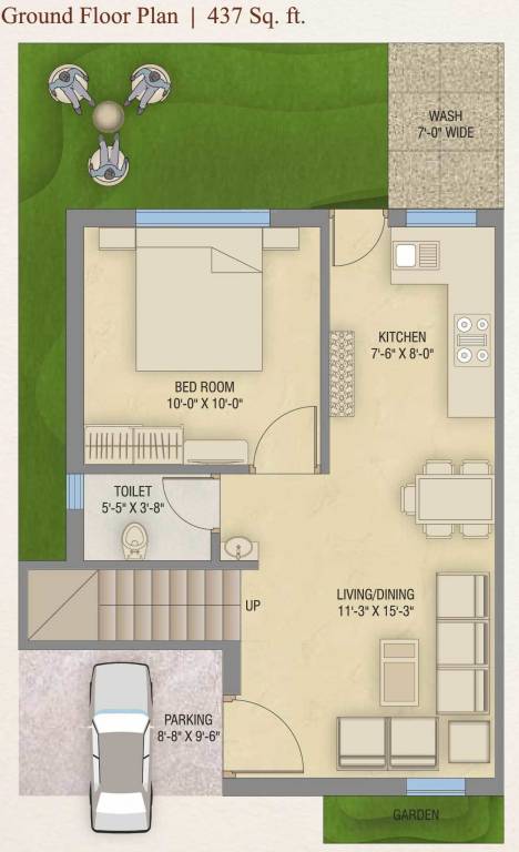 Shiv Aashray Vatika (2BHK+2T (1,025 sq ft) 1025 sq ft)