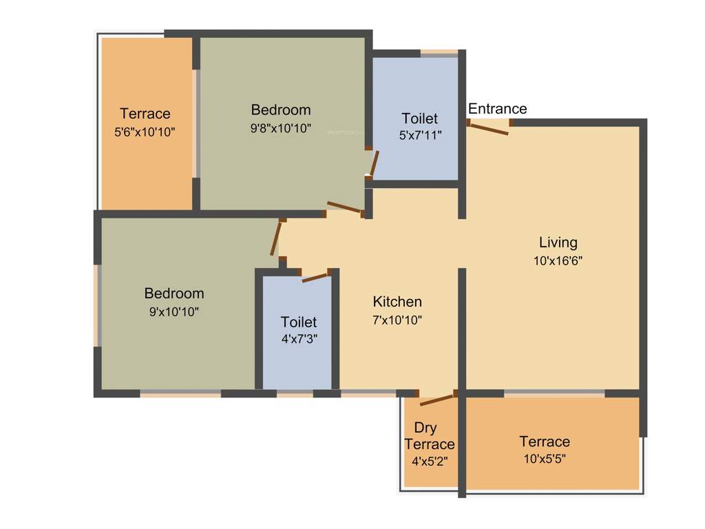 Samruddhi Nakshatra (2BHK+2T (865 sq ft) 865 sq ft)