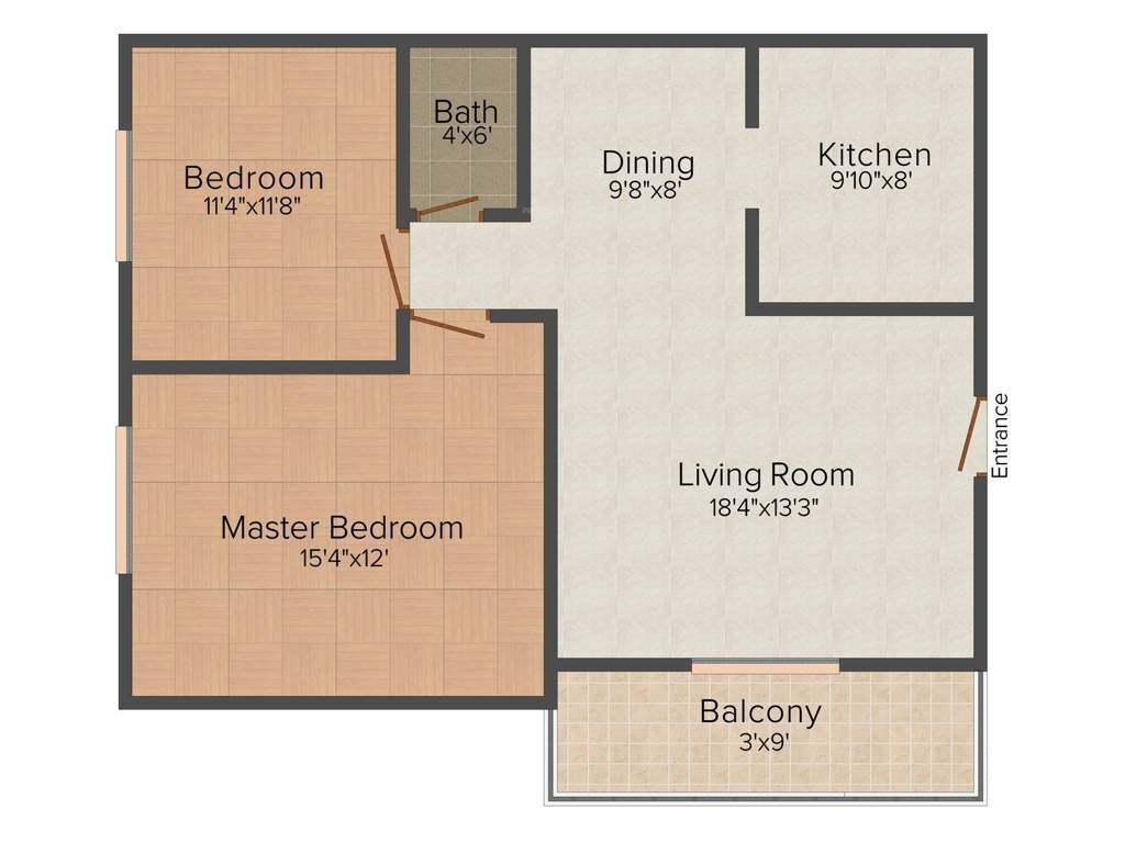 Shanti Om Shanti Homes (2BHK+2T (762 sq ft) 762 sq ft)