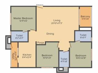 SBR The Nest (3BHK+3T (1,996 sq ft) + Pooja Room 1996 sq ft) SBR The Nest (3BHK+3T (1,996 sq ft) + Pooja Room 1996 sq ft)