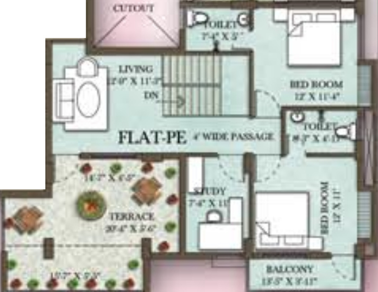 SandeepG Mayfair Paradise (4BHK+4T (3,089 sq ft) + Study Room 3089 sq ft)