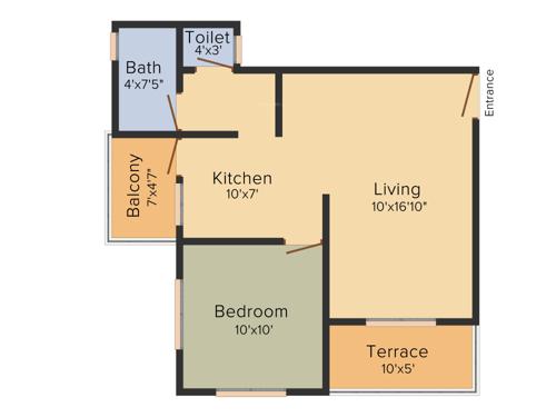 Samruddhi Tarangan (1BHK+1T (675 sq ft) 675 sq ft)