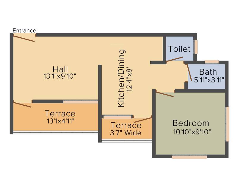 RMT Shree Apartment (1BHK+1T (634 sq ft) 634 sq ft)