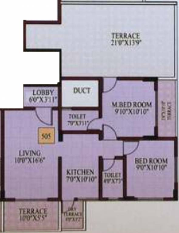 Samruddhi Nakshatra (2BHK+2T (1,045 sq ft) 1045 sq ft)