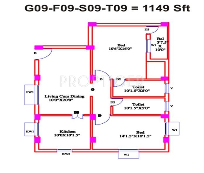 Annai Amritaa (2BHK+2T (1,149 sq ft) 1149 sq ft) Annai Amritaa (2BHK+2T (1,149 sq ft) 1149 sq ft)