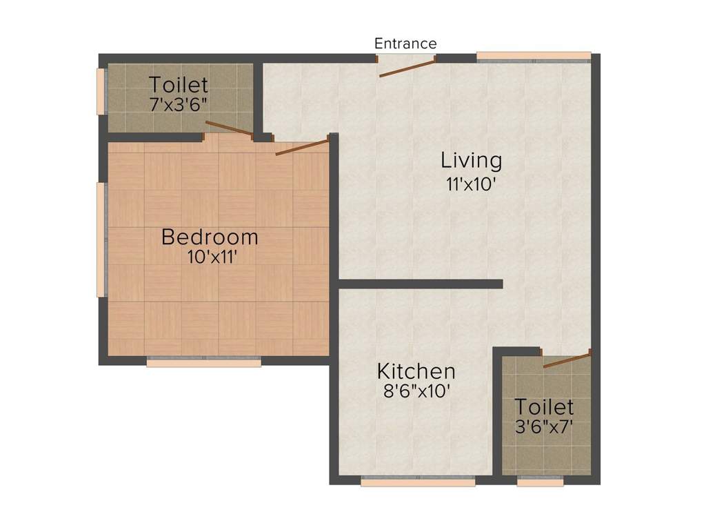 Panvelkar Group Campus 1BHK+1T (655 sq ft)
