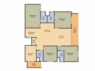 Pacifica Happiness Towers (4BHK+4T (2,232 sq ft) 2232 sq ft)