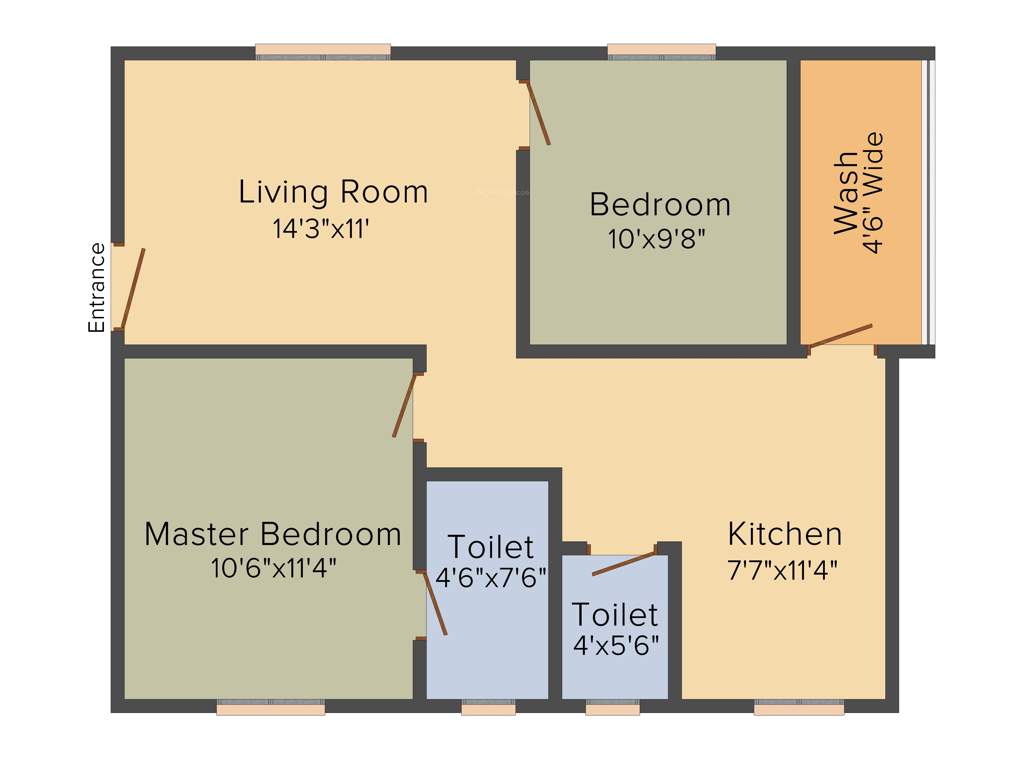 Rochishmati Noveo Homes (2BHK+2T (900 sq ft) 900 sq ft)