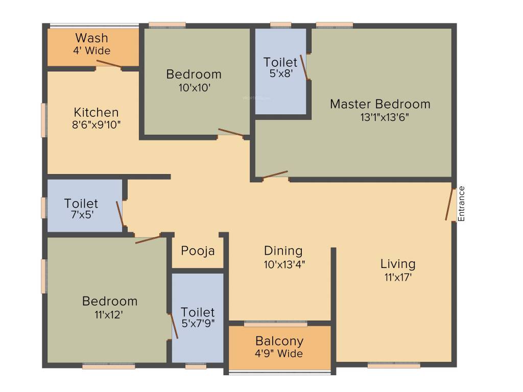 Rochishmati Noveo Homes (3BHK+3T (1,600 sq ft) + Pooja Room 1600 sq ft) Rochishmati Noveo Homes (3BHK+3T (1,600 sq ft) + Pooja Room 1600 sq ft)