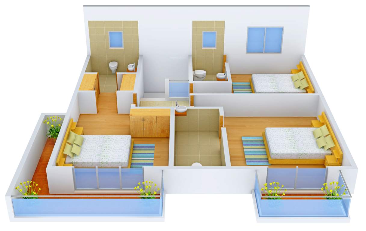 Pacifica Casa Lake Side (4BHK+4T (1,466 sq ft) 1466 sq ft)