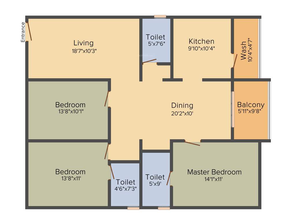 Sanvi Meadows (3BHK+3T (1,650 sq ft) 1650 sq ft)