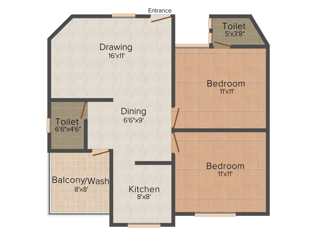 Kamal Krishnanchal (2BHK+2T (1,050 sq ft) 1050 sq ft)