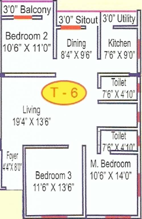 Deccan Shelters (3BHK+2T (1,320 sq ft) 1320 sq ft) Deccan Shelters (3BHK+2T (1,320 sq ft) 1320 sq ft)