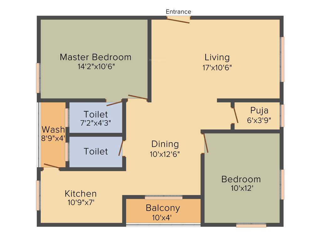 Shriya Pearls (2BHK+2T (1,200 sq ft) + Pooja Room 1200 sq ft)