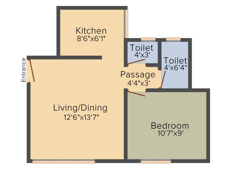 RCBS Roopkatha (1BHK+1T (543 sq ft) 543 sq ft)