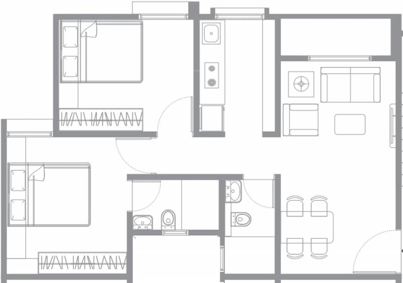 RCBS Roopkatha (2BHK+2T (758 sq ft) 758 sq ft)