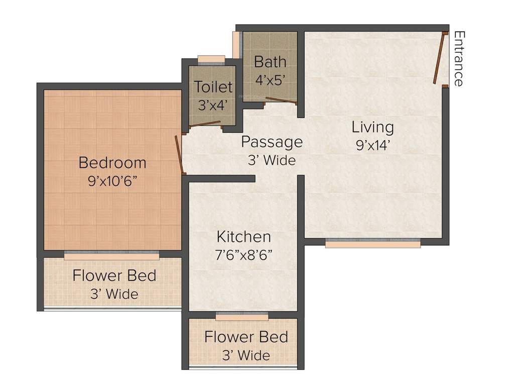 Sagar Platinum Sagar Jewels (1BHK+1T (645 sq ft) 645 sq ft)