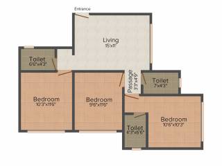 Heena Gokul Valley (3BHK+3T (1,305 sq ft) 1305 sq ft) Heena Gokul Valley (3BHK+3T (1,305 sq ft) 1305 sq ft)