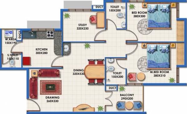 Tiknar Homes Petals (2BHK+2T (1,273 sq ft) + Study Room 1273 sq ft) Tiknar Homes Petals (2BHK+2T (1,273 sq ft) + Study Room 1273 sq ft)