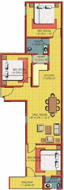 Ashi Comfort Residency (3BHK+3T (1,250 sq ft) 1250 sq ft)