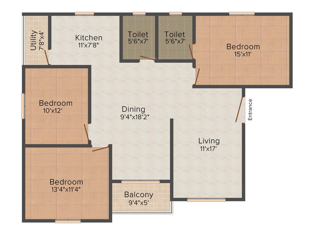 Star Vasavi Nivas (3BHK+2T (1,494 sq ft) 1494 sq ft)
