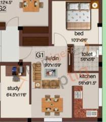 ACE Blossom (1BHK+1T (535 sq ft)   Study Room 535 sq ft) ACE Blossom (1BHK+1T (535 sq ft)   Study Room 535 sq ft)