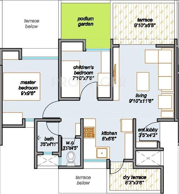 Majestique Palm Atlantis (2BHK+1T (802 sq ft) 802 sq ft)