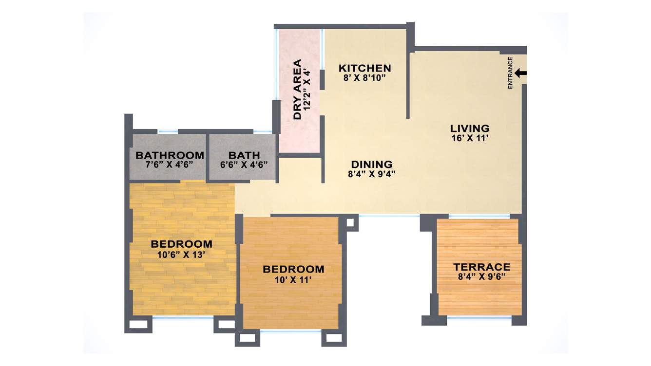 Jhala Mahalunge Riveria (2BHK+2T (1,089 sq ft) 1089 sq ft)