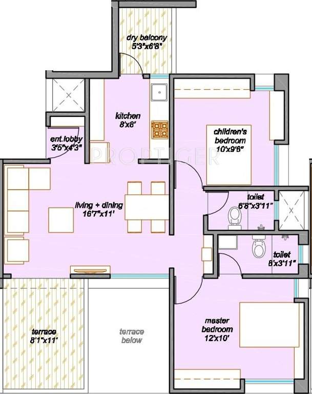 Majestique Palm Atlantis (2BHK+2T (1,092 sq ft) 1092 sq ft)