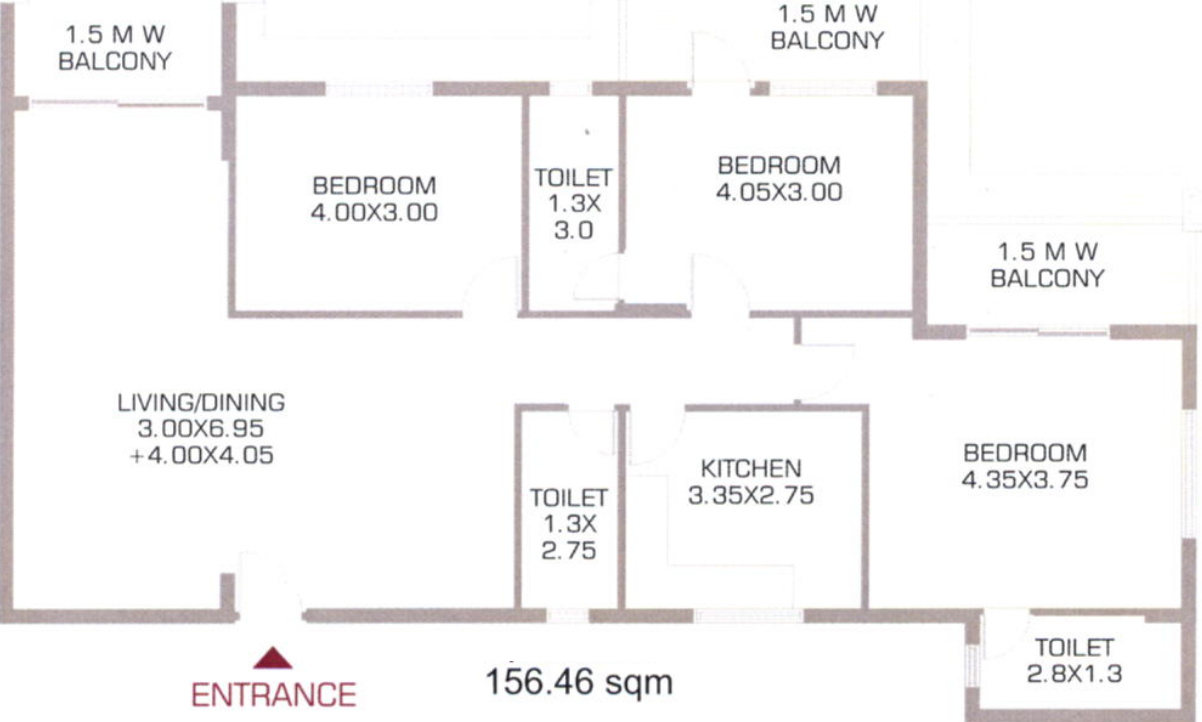 Nanu Sapana Heights (3BHK+3T (1,684.12 sq ft) 1684.12 sq ft)