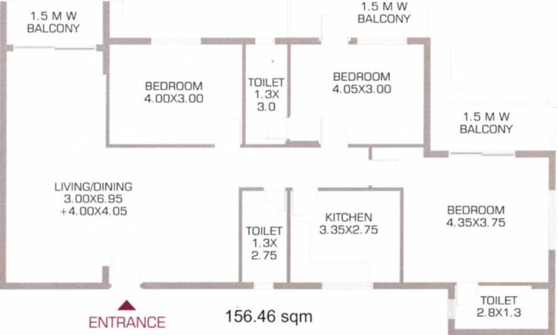 Nanu Sapana Heights (3BHK+3T (1,684.12 sq ft) 1684.12 sq ft)