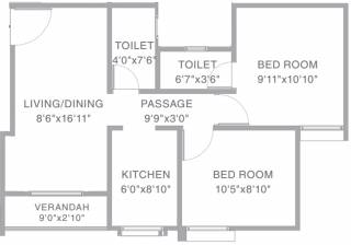 RCBS Roopkatha (2BHK+2T (769 sq ft) 769 sq ft)
