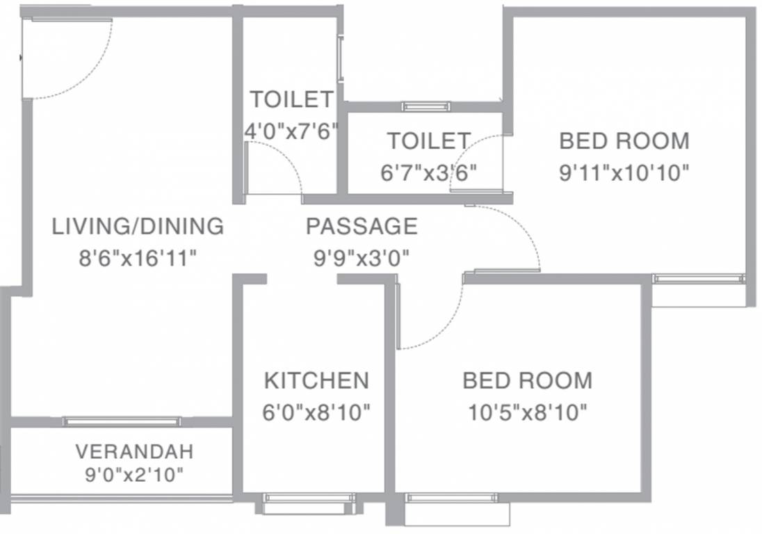 RCBS Roopkatha (2BHK+2T (769 sq ft) 769 sq ft)