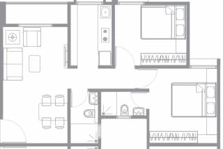 RCBS Roopkatha (2BHK+2T (764 sq ft) 764 sq ft)