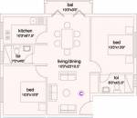 Golden Marble Arch (2BHK+2T (983 sq ft) 983 sq ft)