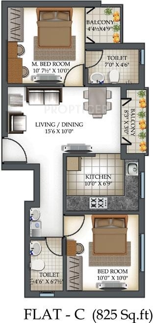 Ranga Azhal (2BHK+2T (825 sq ft) 825 sq ft) Ranga Azhal (2BHK+2T (825 sq ft) 825 sq ft)