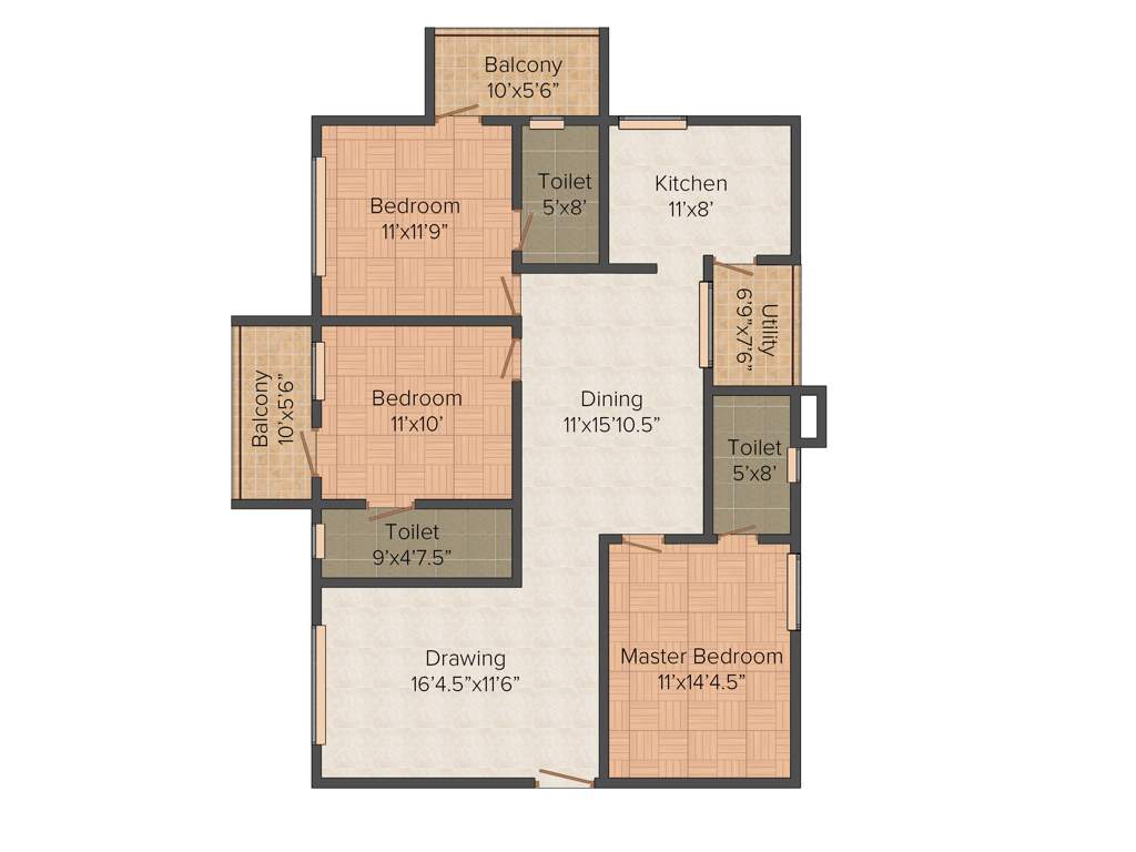 Gowra Green Living (3BHK+3T (1,646 sq ft) 1646 sq ft)