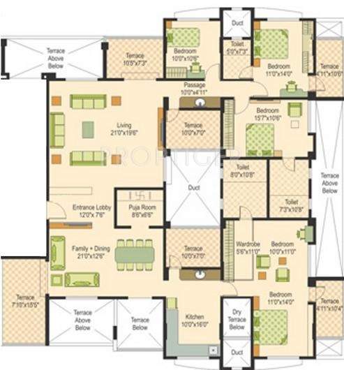 Sanskruti Basant Bahaar (4BHK+3T (3,210 sq ft)   Pooja Room 3210 sq ft)