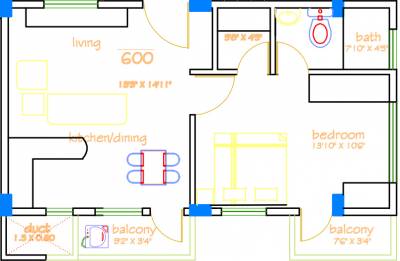 Vijaya Tarangini (1BHK+1T (600 sq ft) 600 sq ft) Vijaya Tarangini (1BHK+1T (600 sq ft) 600 sq ft)