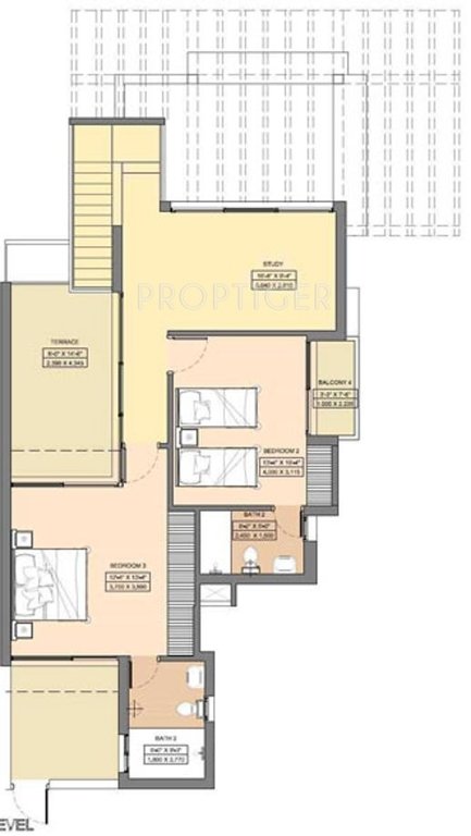 Jaypee Aman 2 (3BHK+3T (2,050 sq ft) + Study Room 2050 sq ft)