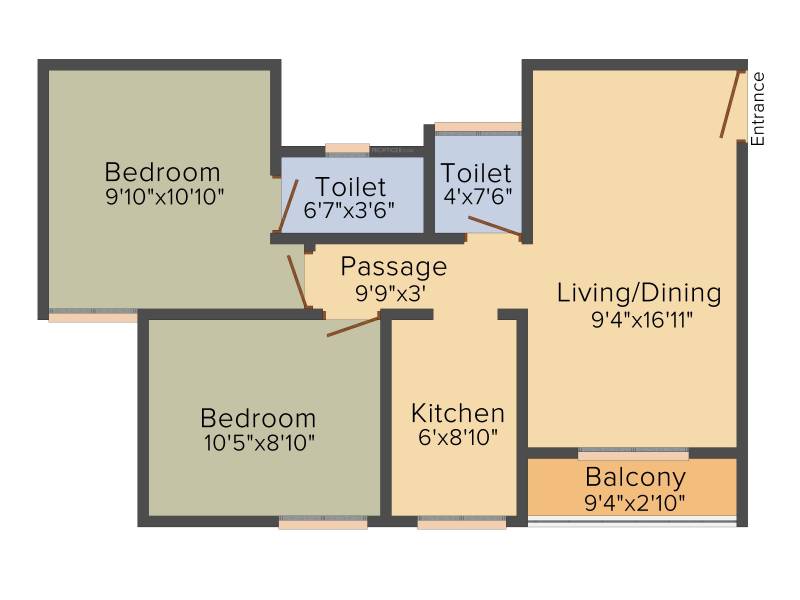 RCBS Roopkatha (2BHK+2T (760 sq ft) 760 sq ft)