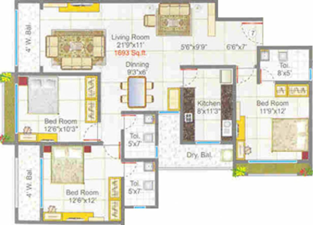 Riddhi Siddhi Infra Projects Riddhi Siddhi Park (3BHK+3T (1,693 sq ft) 1693 sq ft) Riddhi Siddhi Infra Projects Riddhi Siddhi Park (3BHK+3T (1,693 sq ft) 1693 sq ft)
