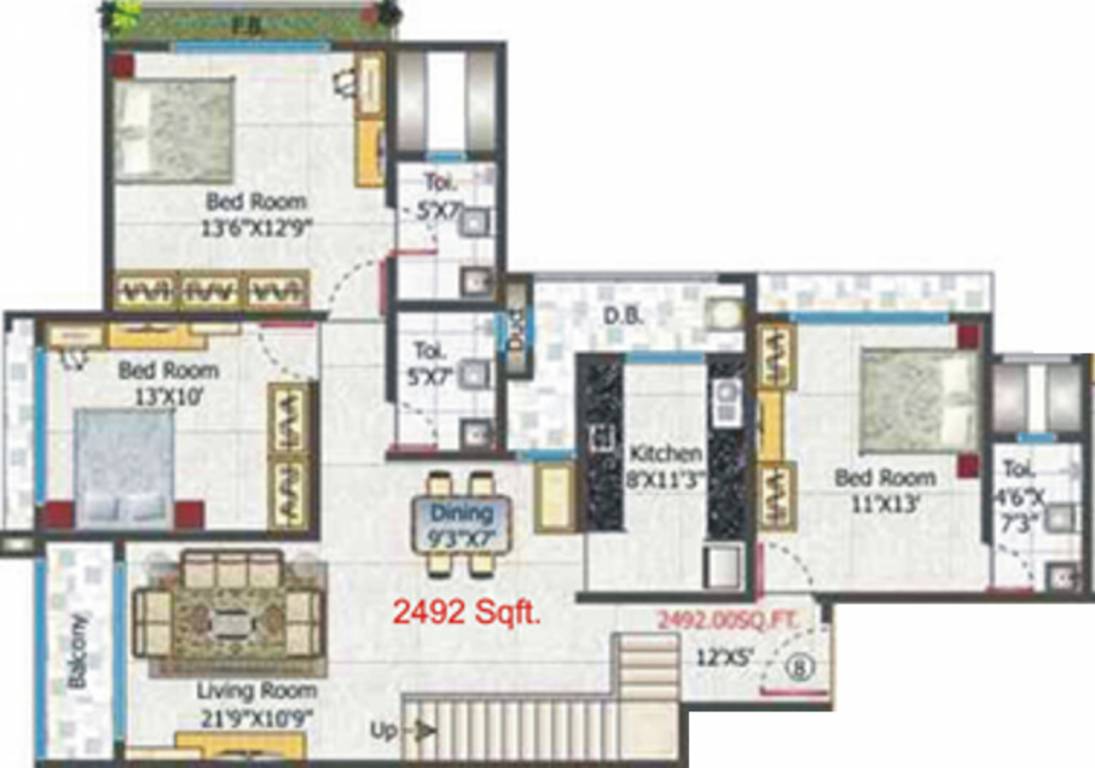 Riddhi Siddhi Infra Projects Riddhi Siddhi Park (4BHK+4T (2,492 sq ft) 2492 sq ft)